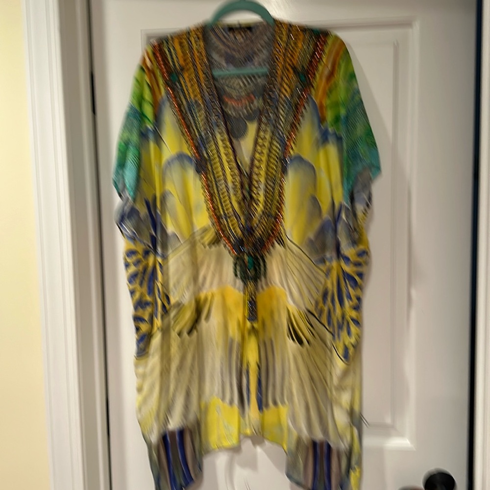 Shahida Parides yellow swim cover up